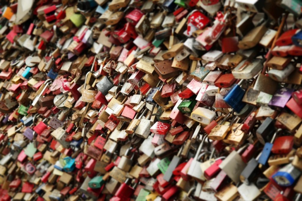This love lock bridge definitely has too many key locks.